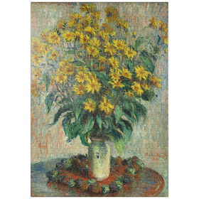 Darstellung des Puzzle-Motivs Jerusalem Artichoke Flowers (1880) by Claude Monet – Puzzleteile: 1000