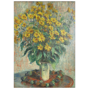 puzzleplate Jerusalem Artichoke Flowers (1880) by Claude Monet 100 Puzzle