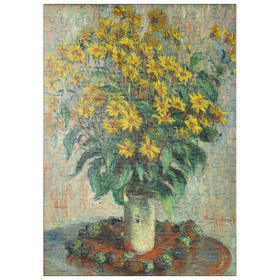 Darstellung des Puzzle Motivs Jerusalem Artichoke Flowers (1880) by Claude Monet - Puzzleteile: 200