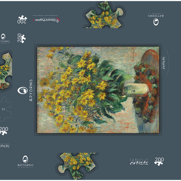 Jerusalem Artichoke Flowers (1880) by Claude Monet 200 Puzzle Schachtel 3D Modell