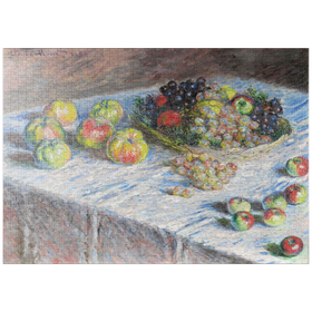 Darstellung des Puzzle Motivs Apples and Grapes (1880) by Claude Monet - Puzzleteile: 1000