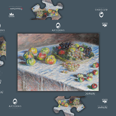 Apples and Grapes (1880) by Claude Monet 1000 Puzzle Schachtel 3D Modell