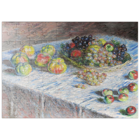 Darstellung des Puzzle Motivs Apples and Grapes (1880) by Claude Monet - Puzzleteile: 100