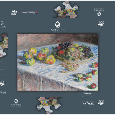 Apples and Grapes (1880) by Claude Monet 100 Puzzle Schachtel 3D Modell