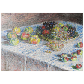 Darstellung des Puzzle Motivs Apples and Grapes (1880) by Claude Monet - Puzzleteile: 500