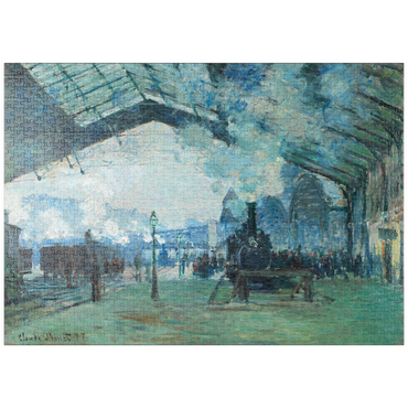 puzzleplate Arrival of the Normandy Train, Gare Saint-Lazare (1887) by Claude Monet 1000 Puzzle