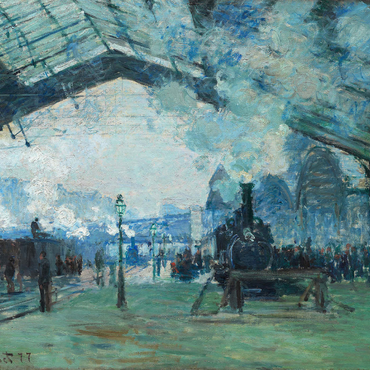 Arrival of the Normandy Train, Gare Saint-Lazare (1887) by Claude Monet 1000 Puzzle 3D Modell