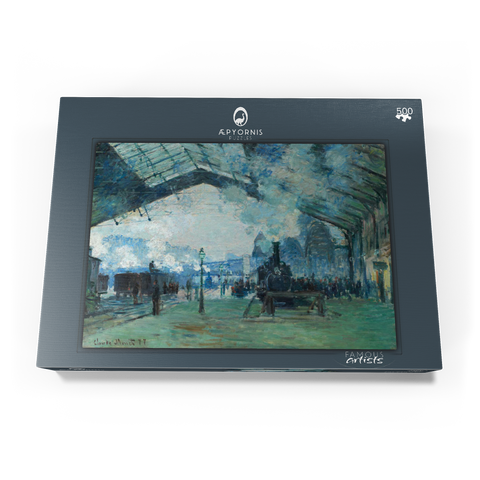 Arrival of the Normandy Train, Gare Saint-Lazare (1887) by Claude Monet 500 Puzzle Schachtel Ansicht3