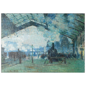 Darstellung des Puzzle-Motivs Arrival of the Normandy Train, Gare Saint-Lazare (1887) by Claude Monet – Puzzleteile: 500