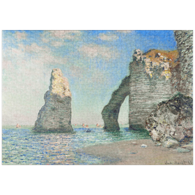 Darstellung des Puzzle Motivs Claude Monet's The Cliffs at Étretat (1885) - Puzzleteile: 1000