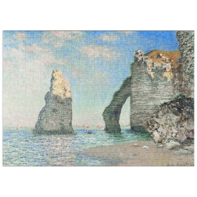 Darstellung des Puzzle-Motivs Claude Monet's The Cliffs at Étretat (1885) – Puzzleteile: 500