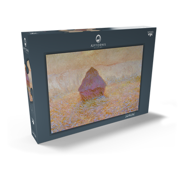Claude Monet's Grainstack, Sun in the Mist (1891) 1000 Puzzle Schachtel Ansicht2