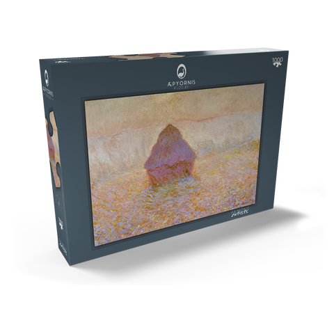 Claude Monet's Grainstack, Sun in the Mist (1891) 1000 Puzzle Schachtel Ansicht2