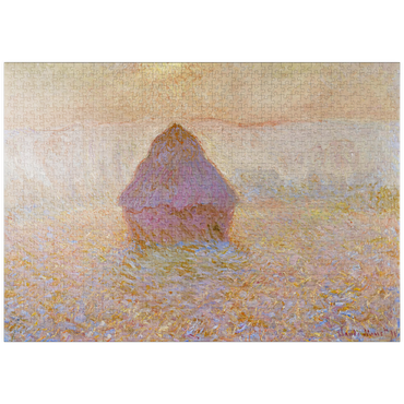 puzzleplate Claude Monet's Grainstack, Sun in the Mist (1891) 1000 Puzzle