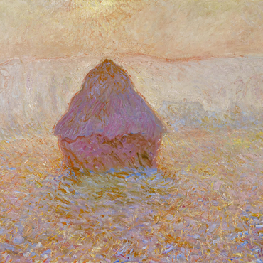 Claude Monet's Grainstack, Sun in the Mist (1891) 1000 Puzzle 3D Modell