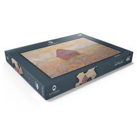 Darstellung des Puzzle Motivs Claude Monet's Grainstack, Sun in the Mist (1891) - Puzzleteile: 100