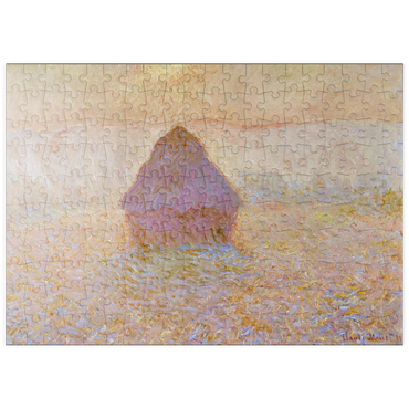 puzzleplate Claude Monet's Grainstack, Sun in the Mist (1891) 200 Puzzle