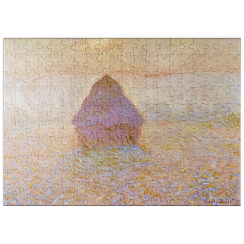 puzzleplate Claude Monet's Grainstack, Sun in the Mist (1891) 200 Puzzle