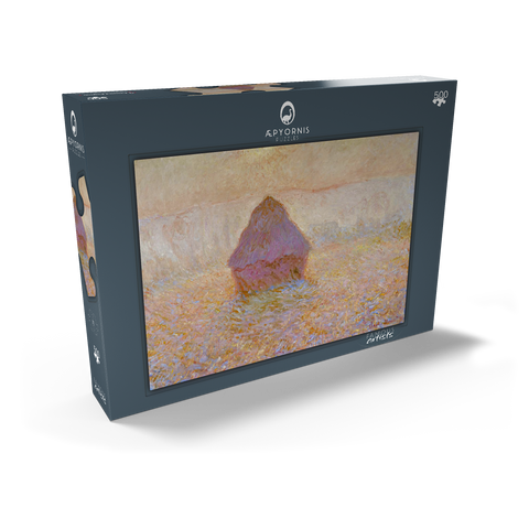 Claude Monet's Grainstack, Sun in the Mist (1891) 500 Puzzle Schachtel Ansicht2