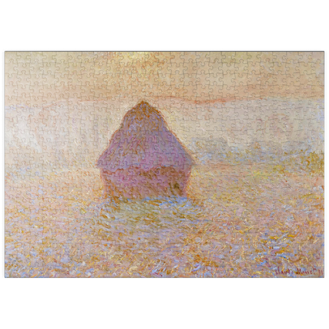 puzzleplate Claude Monet's Grainstack, Sun in the Mist (1891) 500 Puzzle