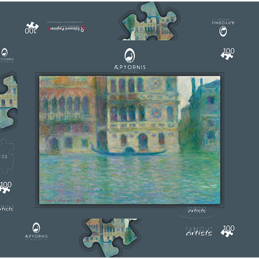 Venice, Palazzo Dario (1908) by Claude Monet 100 Puzzle Schachtel 3D Modell