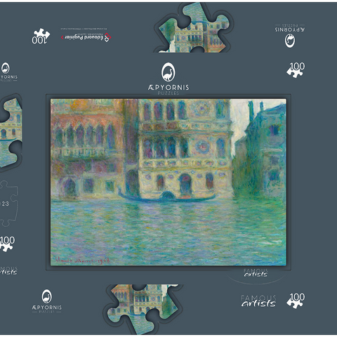 Venice, Palazzo Dario (1908) by Claude Monet 100 Puzzle Schachtel 3D Modell
