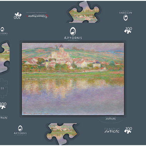 Vétheuil (1901) by Claude Monet 100 Puzzle Schachtel 3D Modell