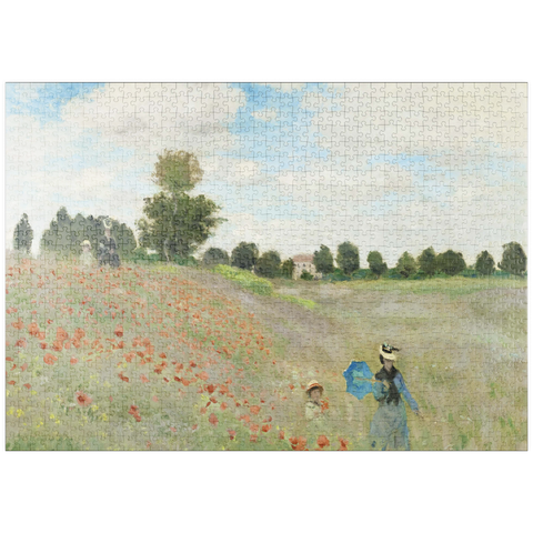 puzzleplate Claude Monet's The Poppy Field near Argenteuil (1873) 1000 Puzzle
