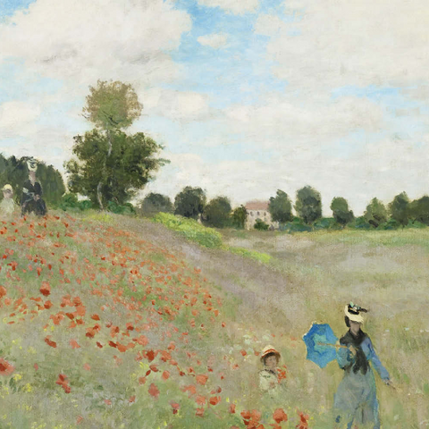 Claude Monet's The Poppy Field near Argenteuil (1873) 100 Puzzle 3D Modell