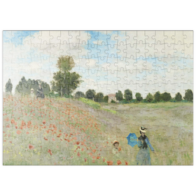 Darstellung des Puzzle-Motivs Claude Monet's The Poppy Field near Argenteuil (1873) – Puzzleteile: 200