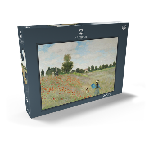 Claude Monet's The Poppy Field near Argenteuil (1873) 500 Puzzle Schachtel Ansicht2