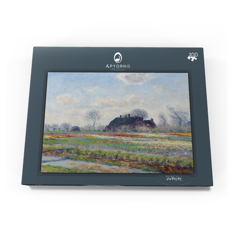 Claude Monet's Tulip Fields at Sassenheim (1886) 100 Puzzle Schachtel Ansicht3
