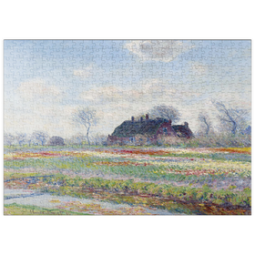 Darstellung des Puzzle-Motivs Claude Monet's Tulip Fields at Sassenheim (1886) – Puzzleteile: 500