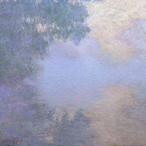 Morning on the Seine near Giverny (1897) by Claude Monet 1000 Puzzle 3D Modell