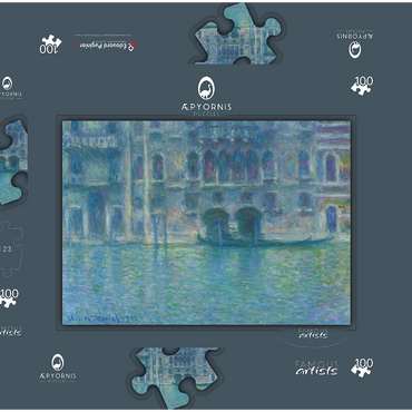 Palazzo da Mula, Venice (1908) by Claude Monet 100 Puzzle Schachtel 3D Modell