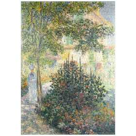Darstellung des Puzzle-Motivs Camille Monet in the Garden at Argenteuil (1876) by Claude Monet – Puzzleteile: 1000