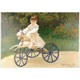 Darstellung des Puzzle Motivs Jean Monet on His Hobby Horse (1872) by Claude Monet - Puzzleteile: 1000