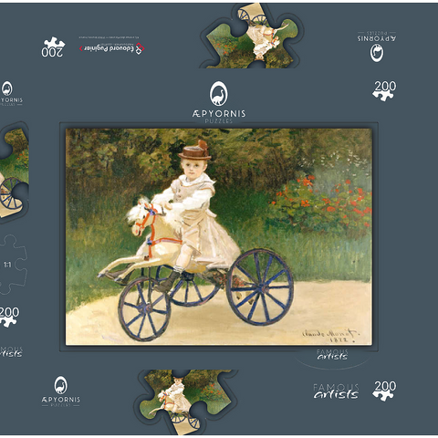 Jean Monet on His Hobby Horse (1872) by Claude Monet 200 Puzzle Schachtel 3D Modell