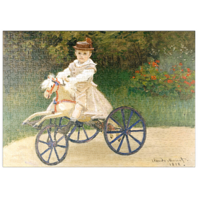 Darstellung des Puzzle Motivs Jean Monet on His Hobby Horse (1872) by Claude Monet - Puzzleteile: 500
