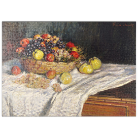 Darstellung des Puzzle-Motivs Apples and Grapes (1879-1880) by Claude Monet – Puzzleteile: 500