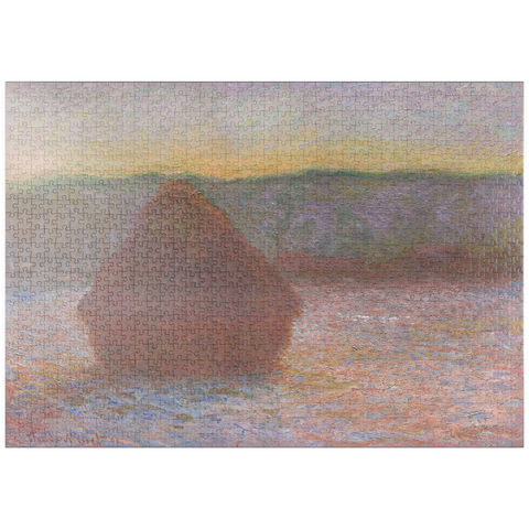 puzzleplate Haystacks, Thaw, Sunset (18901891) by Claude Monet 1000 Puzzle