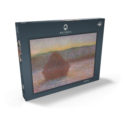 Haystacks, Thaw, Sunset (18901891) by Claude Monet 100 Puzzle Schachtel Ansicht2