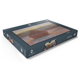 Darstellung des Puzzle Motivs Haystacks, Thaw, Sunset (18901891) by Claude Monet - Puzzleteile: 200