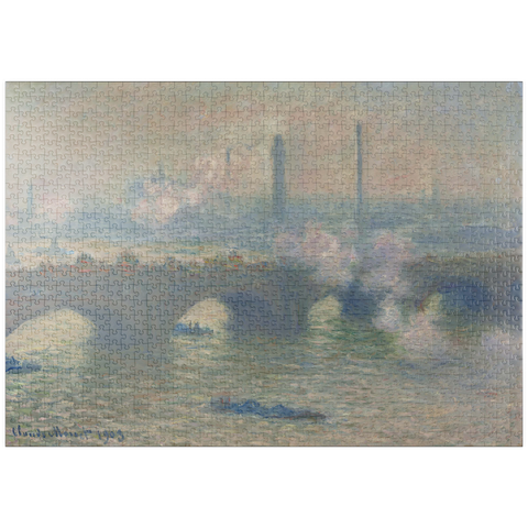 puzzleplate Waterloo Bridge, Gray Day (1903) by Claude Monet 1000 Puzzle
