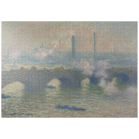Darstellung des Puzzle Motivs Waterloo Bridge, Gray Day (1903) by Claude Monet - Puzzleteile: 1000