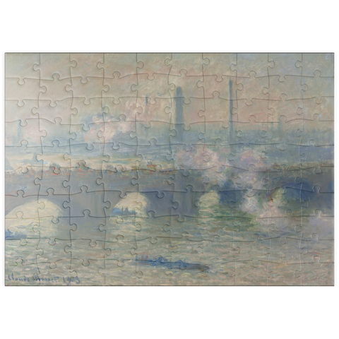 puzzleplate Waterloo Bridge, Gray Day (1903) by Claude Monet 100 Puzzle
