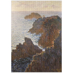 Darstellung des Puzzle Motivs Claude Monet's Rocks at Belle-Isle, Port-Domois (1886) - Puzzleteile: 1000