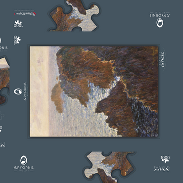 Claude Monet's Rocks at Belle-Isle, Port-Domois (1886) 1000 Puzzle Schachtel 3D Modell