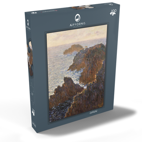 Claude Monet's Rocks at Belle-Isle, Port-Domois (1886) 100 Puzzle Schachtel Ansicht2