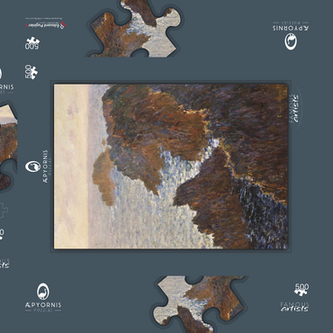 Claude Monet's Rocks at Belle-Isle, Port-Domois (1886) 500 Puzzle Schachtel 3D Modell